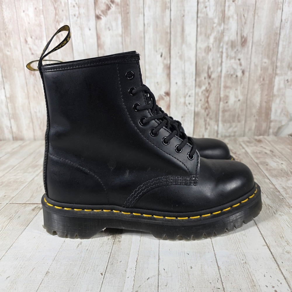 Dr. Martens Jadon Smooth Black Leather 8-Eye Platform Combat Boots 25345 Women 9